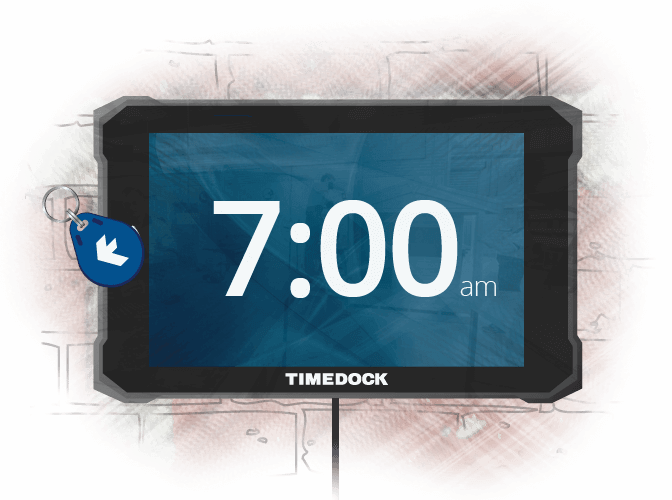 TimeDock TimeTablet cloud time clock (painted illustration)